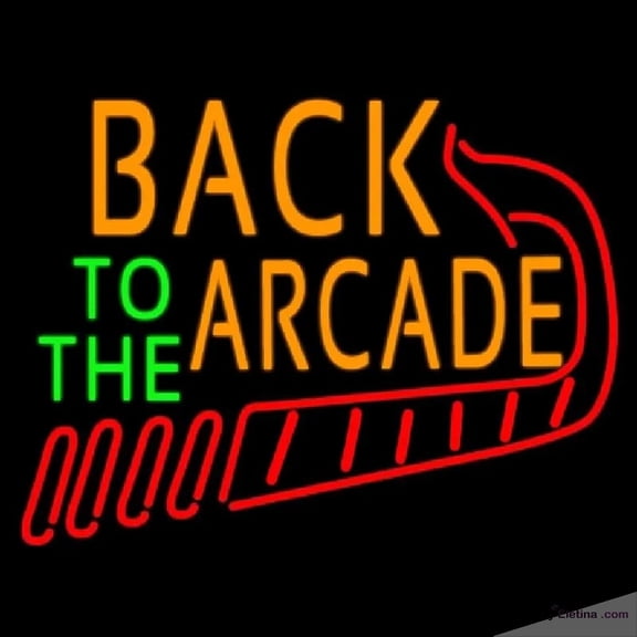 Neon Signs for Wall Decor Back To The Arcade Handmade Art Sign Neon Led Tubing16x20inch