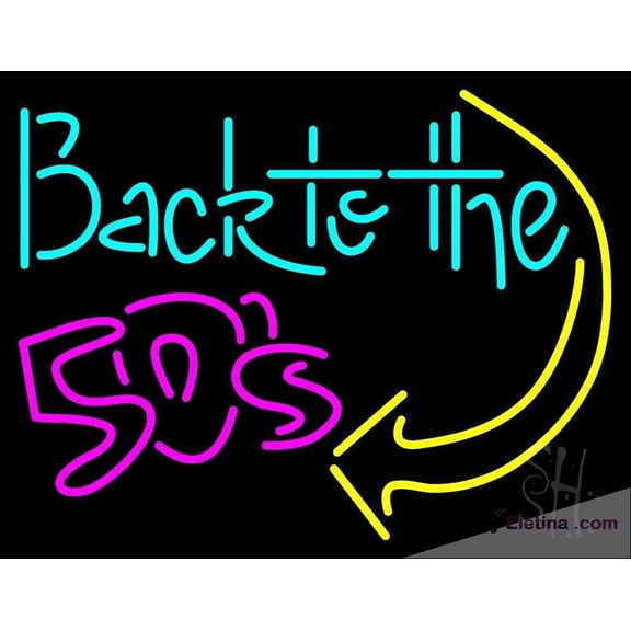 Neon Signs for Wall Decor Back To The s With Arrow Sign Neon Led Tubing16x20inch