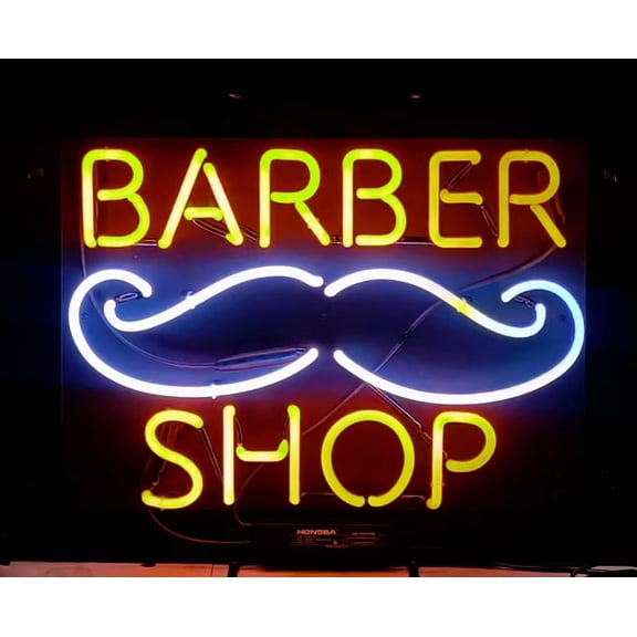 Neon Signs for Wall Decor Barber Shop With Graphic Sign Neon Led Tubing 15x17inch
