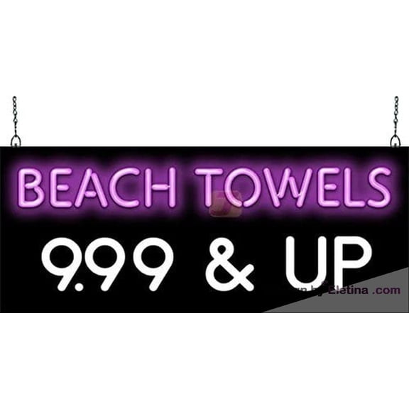 Neon Signs for Wall Decor Beach Towels Up Sign Neon Led Tubing16x20inch