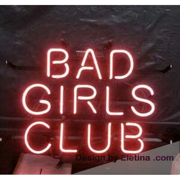 Neon Signs for Wall Decor Beer Bar Bad Girls Club Lamp Sign inin Bar Lighting Garage Cave Pub Artwork Neon Led Tubing 15x17inch