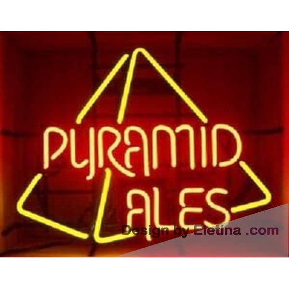 Neon Signs for Wall Decor Beer Bar Pyramid Ales Lamp Sign inin Bar Light Led Artwork Neon Tubing16x20inch