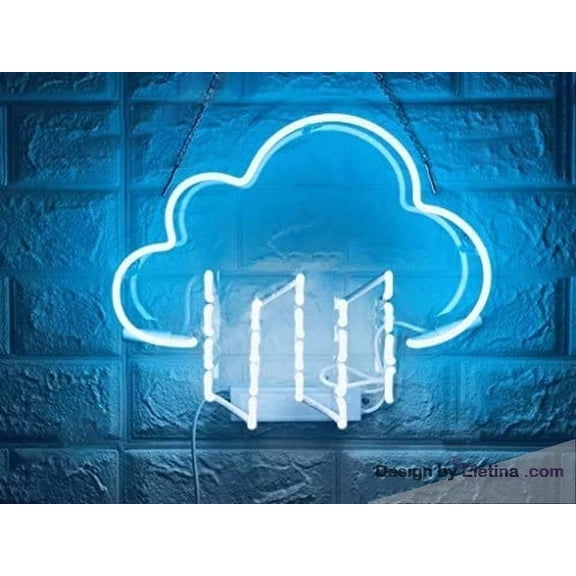 Neon Signs for Wall Decor Beer Bar in Rain Cloud Gift Lamp Ated Acrylic Panel Handmade Custom Design Sign Light Wd Neon Led Tubing 15x17inch