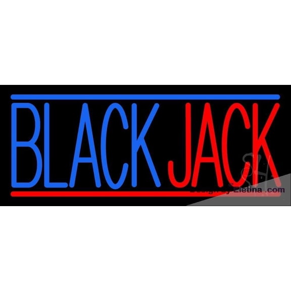 Neon Signs for Wall Decor Blackjack Poker Sign Neon Led Tubing16x20inch