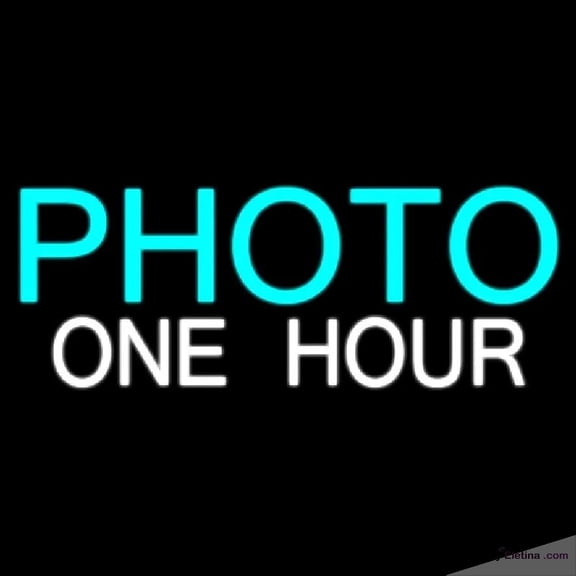 Neon Signs for Wall Decor Block Photo One Hour Handmade Art Sign Neon Led Tubing16x20inch