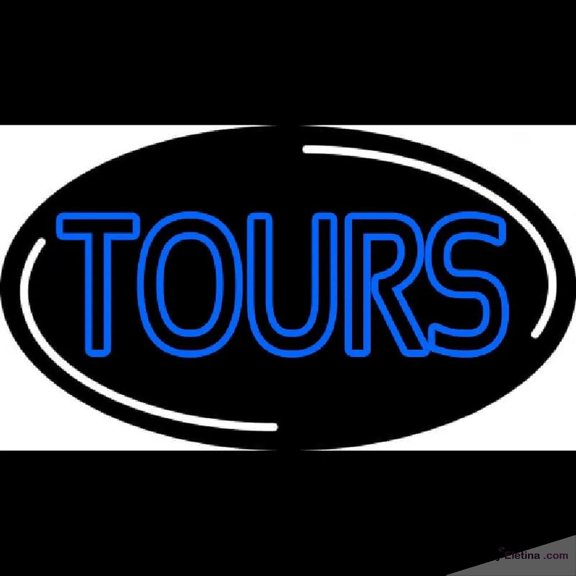 Neon Signs for Wall Decor Blue Tours Handmade Art Sign Neon Led Tubing 15x17inch