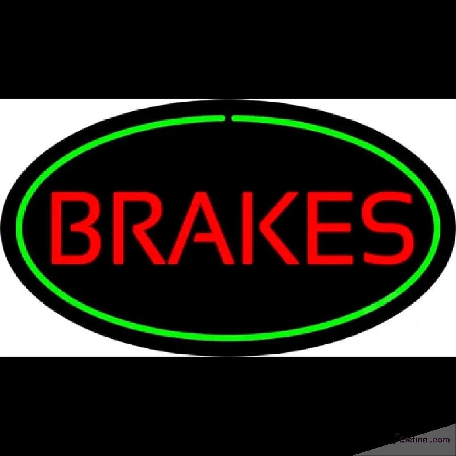 Neon Signs for Wall Decor Brakes Green Oval Handmade Art Sign Neon Led ...