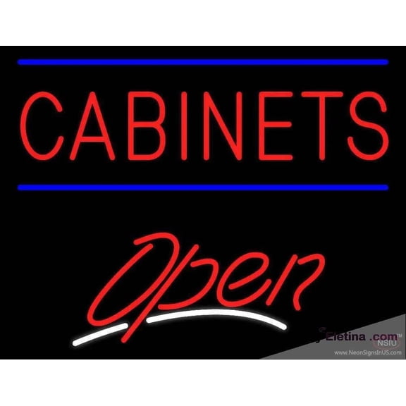 Neon Signs for Wall Decor Cabinets Script Open Handmade Art Sign Neon Led Tubing 15x17inch