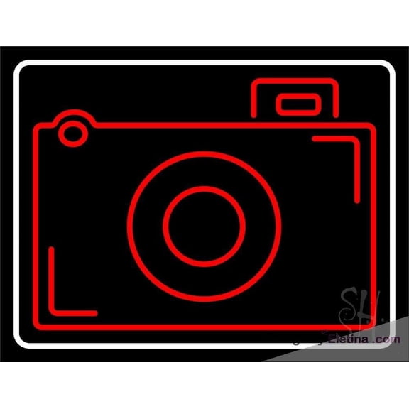 Neon Signs for Wall Decor Camera Square Border Sign Neon Led Tubing16x20inch