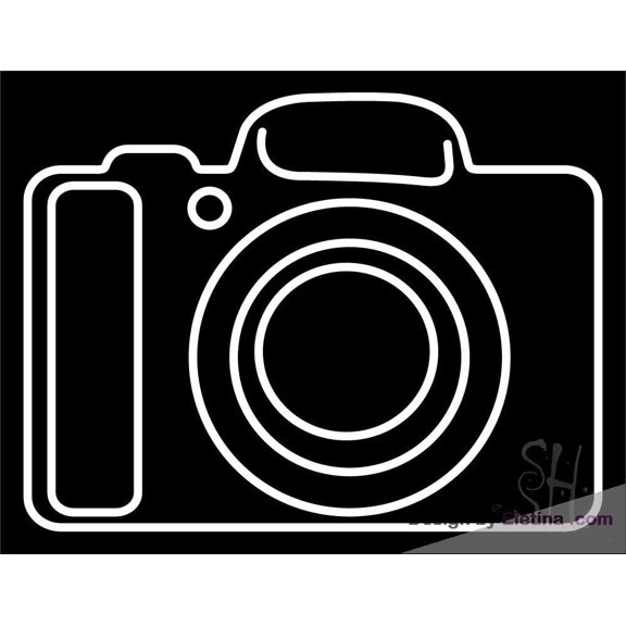 Neon Signs for Wall Decor Camera White Border Sign Neon Led Tubing16x20inch