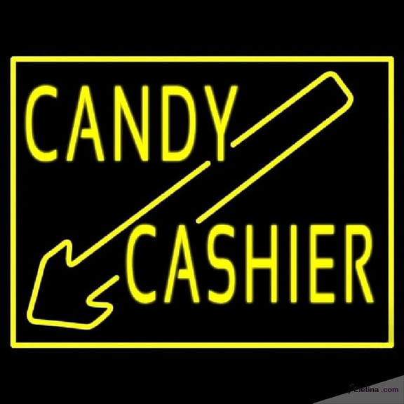 Neon Signs for Wall Decor Candy Cashier Handmade Art Sign Neon Led Tubing16x20inch