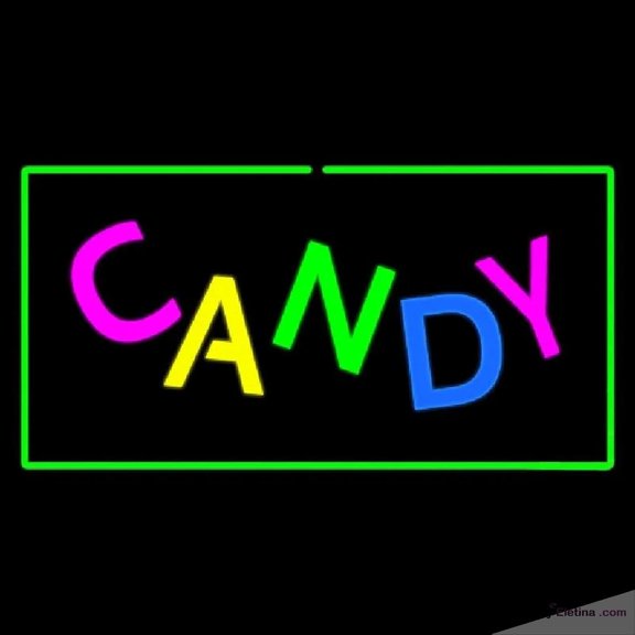 Neon Signs for Wall Decor Candy Rectangle Green Handmade Art Sign Neon Led Tubing16x20inch