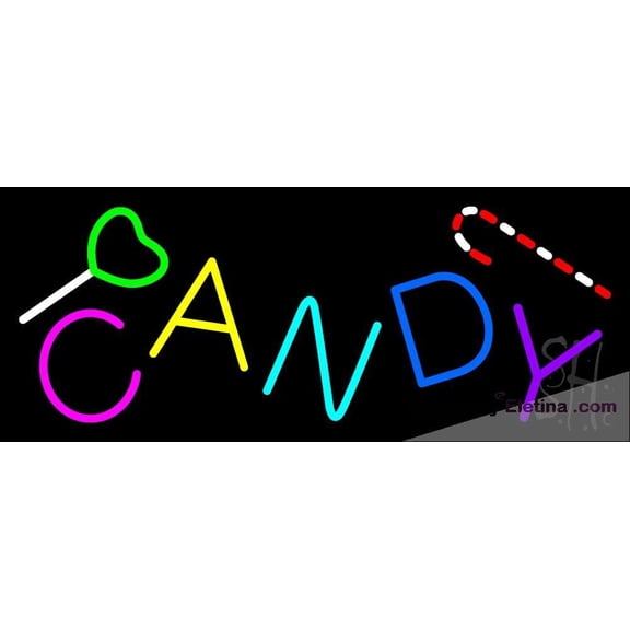 Neon Signs for Wall Decor Candy Symbol Sign Neon Led Tubing16x20inch