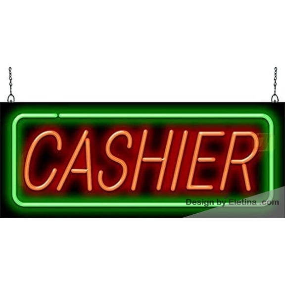 Neon Signs for Wall Decor Cashier Sign Neon Led Tubing16x20inch