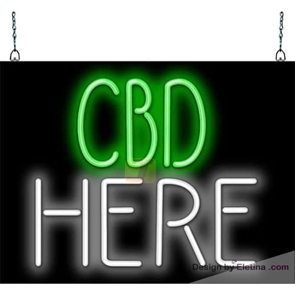 Neon Signs for Wall Decor Cbd Here Sign Neon Led Tubing16x20inch