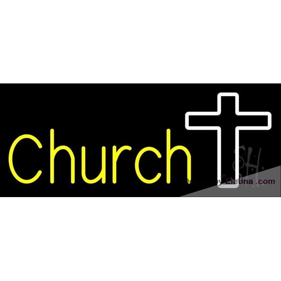 Neon Signs for Wall Decor Church With Cross Sign Neon Led Tubing 15x17inch