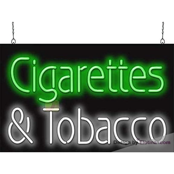 Neon Signs for Wall Decor Cigarettes & Tobacco Sign Neon Led Tubing16x20inch