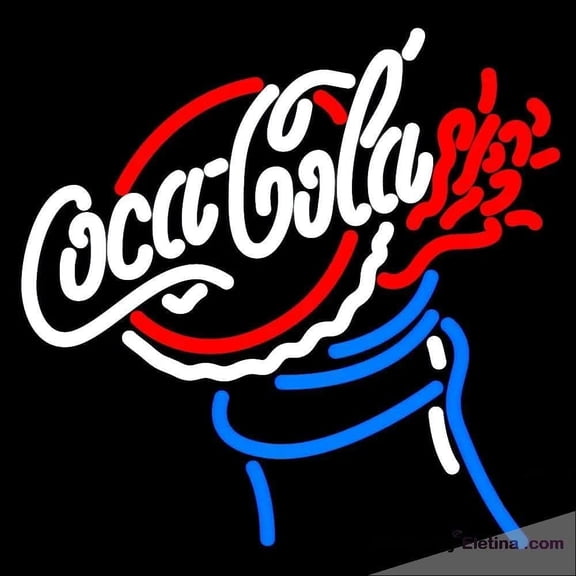 Neon Signs for Wall Decor Coca Cola Coke Bottle Cap Soda Pop Store Handmade Art Sign Neon Led Tubing16x20inch