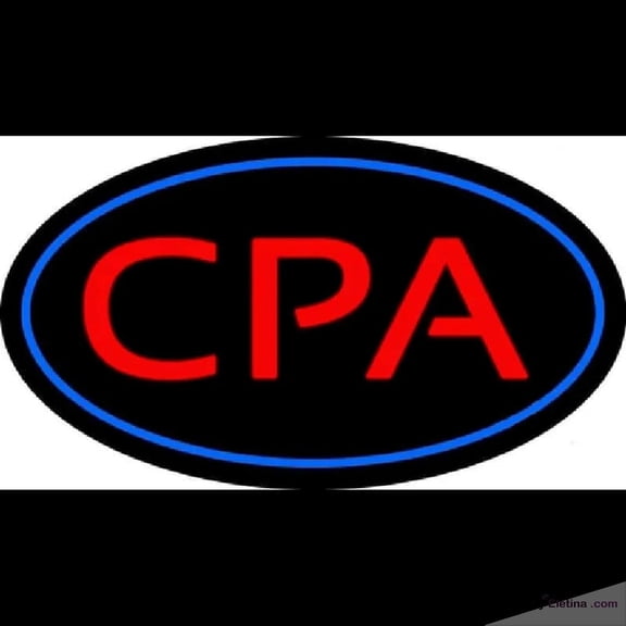 Neon Signs for Wall Decor Cpa Oval Blue Handmade Art Sign Neon Led Tubing 15x17inch