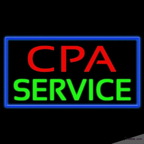 Neon Signs for Wall Decor Cpa Service Handmade Art Sign Neon Led Tubing 15x17inch
