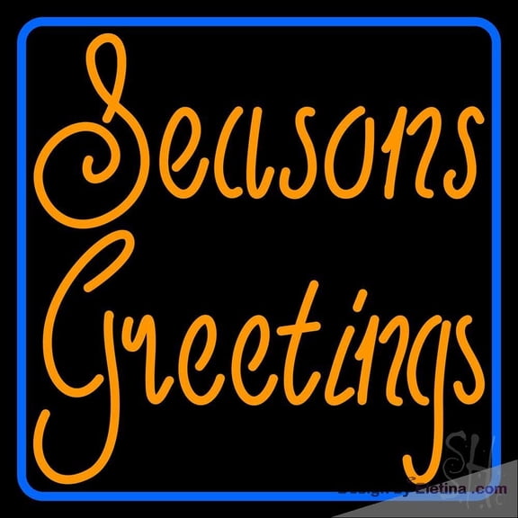 Neon Signs for Wall Decor Cursive Seasons Greetings Sign Neon Led Tubing16x20inch