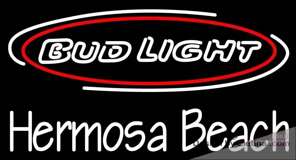 Neon Signs for Wall Decor Custom Bud Light Hermosa Beach Handmade Art ...