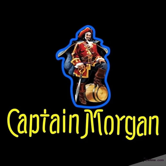 Neon Signs for Wall Decor Custom Captain Morgan Logo Handmade Art Sign Neon Led Tubing16x20inch