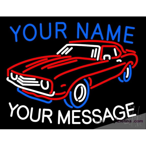 Neon Signs for Wall Decor Custom Car Sign Neon Led Tubing 15x17inch