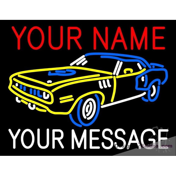 Neon Signs for Wall Decor Custom Car Sign Neon Led Tubing 15x17inch