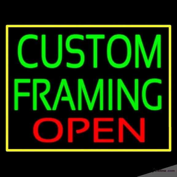 Neon Signs for Wall Decor Custom Framing Open Frame Border Handmade Art Sign Neon Led Tubing 15x17inch