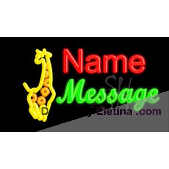 Neon Signs for Wall Decor Custom Giraffe Sign Neon Led Tubing16x20inch