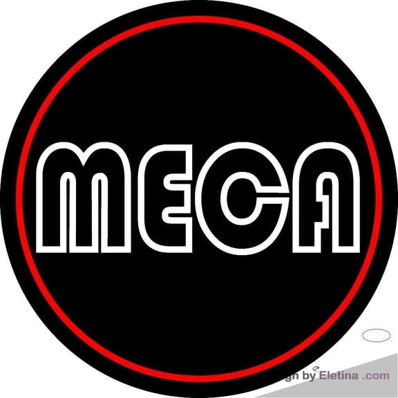 Neon Signs for Wall Decor Custom Meca Logo With Border Handmade Art Sign Neon Led Tubing16x20inch