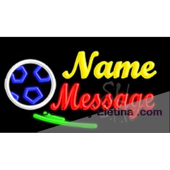 Neon Signs for Wall Decor Custom Soccer Ball Sign Neon Led Tubing16x20inch