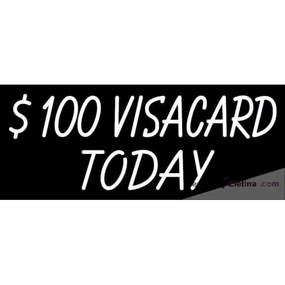 Neon Signs for Wall Decor Custom $ Visacard Today Sign Neon Led Tubing 15x17inch