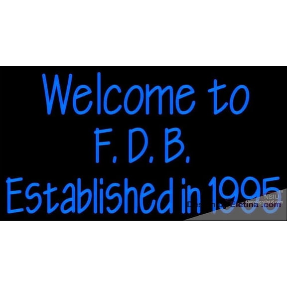 Neon Signs for Wall Decor Custom Welcome To F D B Established In Handmade Art Sign Neon Led Tubing16x20inch