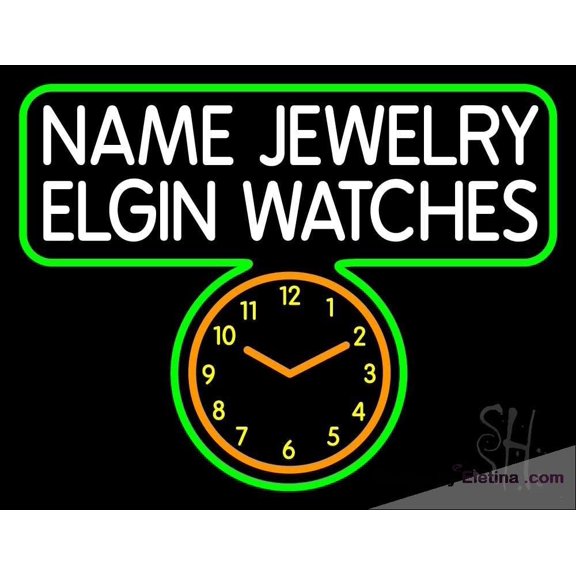 Neon Signs for Wall Decor Custom White Jewelry Watches Sign Neon Led Tubing 15x17inch