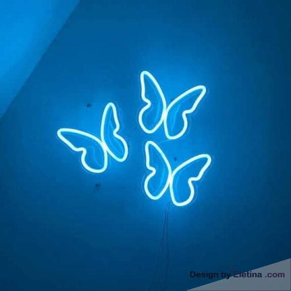 Neon Signs for Wall Decor Cute Butterfly Sign Light Lights Party Flex Lamp Flex Neon Led Tubing16x20inch