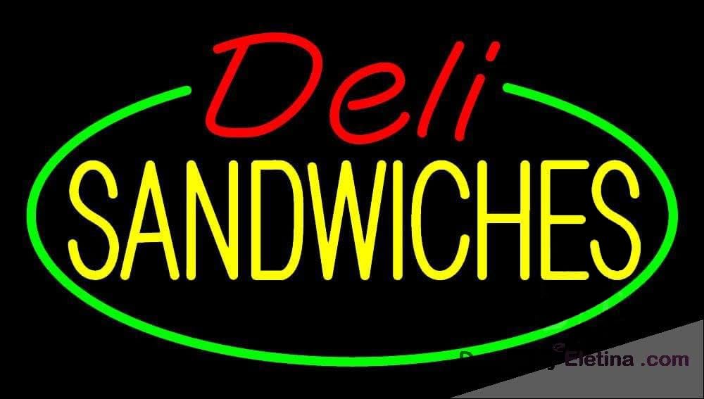 Neon Signs for Wall Decor Deli Sandwiches Sign Neon Led Tubing16x20inch ...