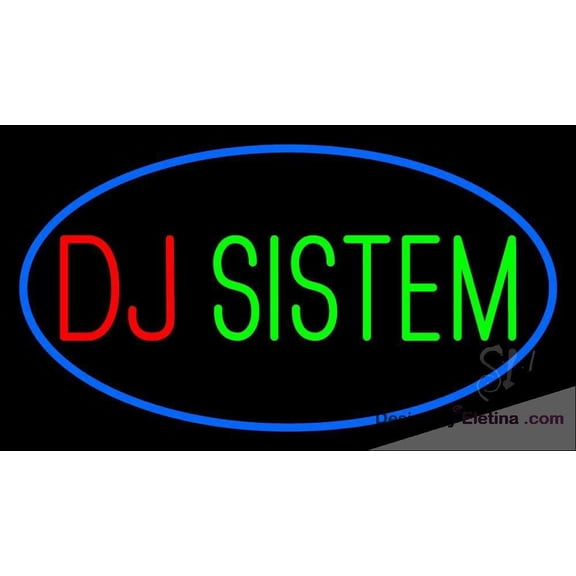 Neon Signs for Wall Decor Dj System Block Sign Neon Led Tubing16x20inch