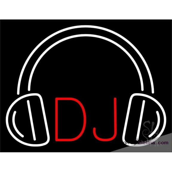 Neon Signs for Wall Decor Dj With Logo Sign Neon Led Tubing16x20inch