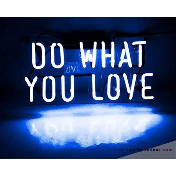 Neon Signs for Wall Decor Do What You Love Sign Acrylic Pub Beer Bar Handcrafted Window Light Neon Led Tubing16x20inch