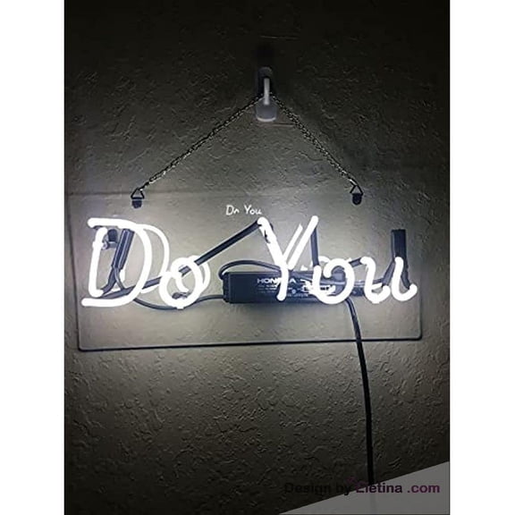 Neon Signs for Wall Decor Do You Sign Acrylic Handcrafted Pub Beer Bar Window Light Neon Led Tubing16x20inch