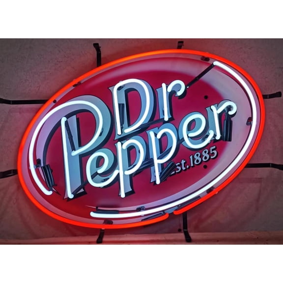 Neon Signs for Wall Decor Dr Peppers Soda Sign Light Man Cave Bar Pub Beer Gift Lamp Adps Neon Led Tubing16x20inch