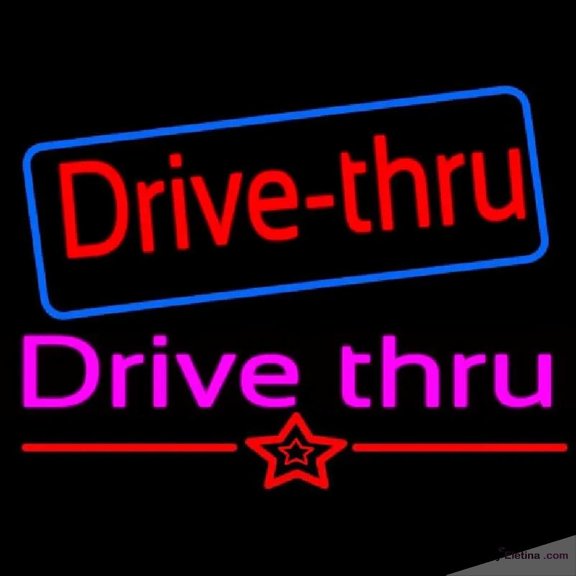 Neon Signs for Wall Decor Drive Thru Handmade Art Sign Neon Led Tubing16x20inch