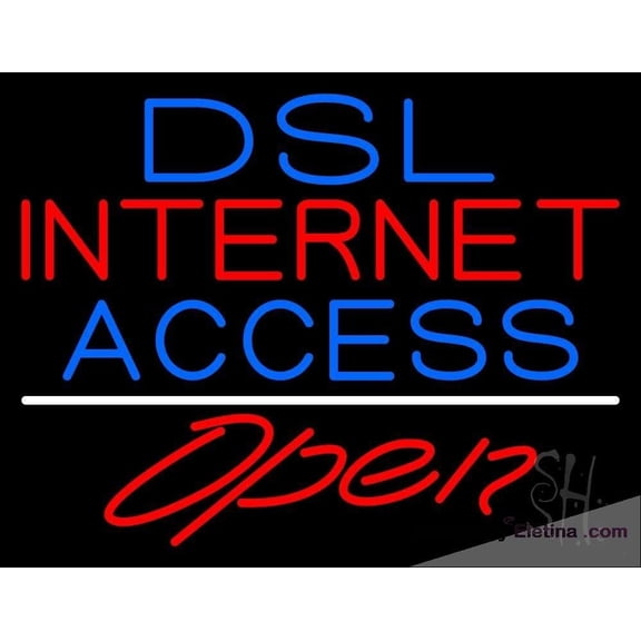 Neon Signs for Wall Decor Dsl Internet Access Open Sign Neon Led Tubing16x20inch