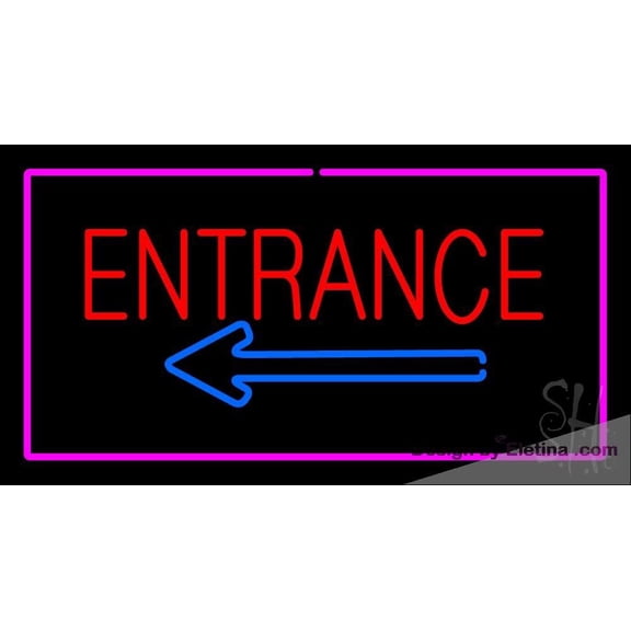 Neon Signs for Wall Decor Entrance Rectangle Pink Sign Neon Led Tubing16x20inch