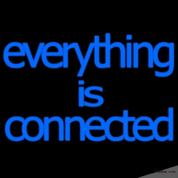 Neon Signs for Wall Decor Everything Is Connected Handmade Art Sign Neon Led Tubing16x20inch