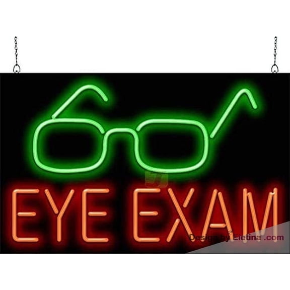 Neon Signs for Wall Decor Eye Exam Sign Neon Led Tubing16x20inch