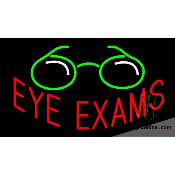 Neon Signs for Wall Decor Eye Exams Sign Neon Led Tubing16x20inch