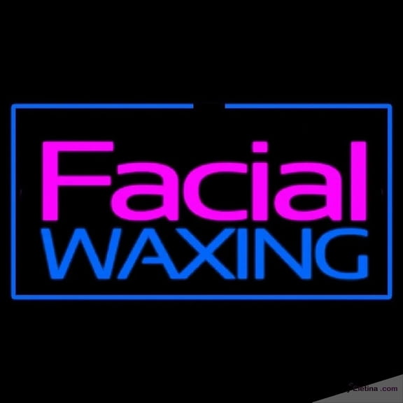 Neon Signs for Wall Decor Facial Waing Rectangle Blue Handmade Art Sign Neon Led Tubing16x20inch